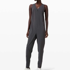 lululemon athletica Sleeveless V-Neck Jumpsuit in Charcoal